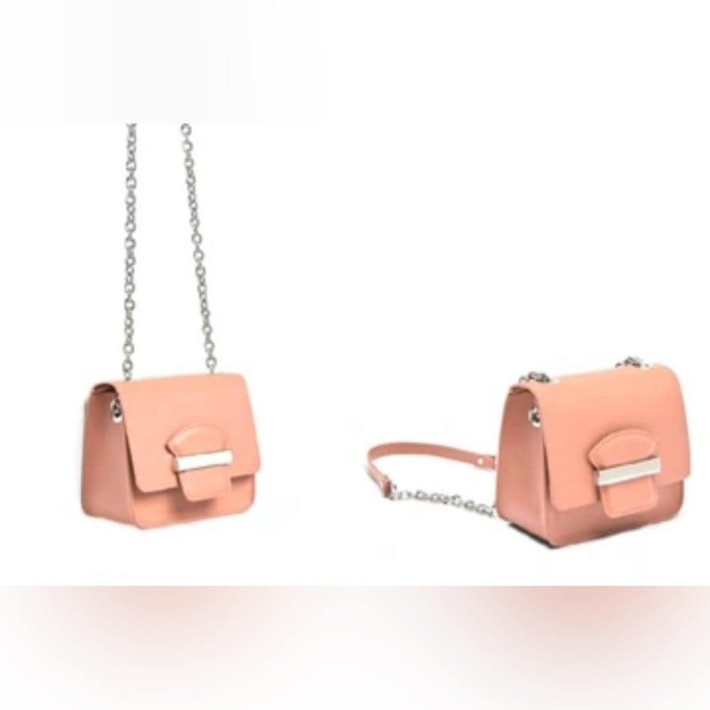 Zara Pink Mini Crossbody Bag w/Chain Strap - NWT - Picture 4 of 14
